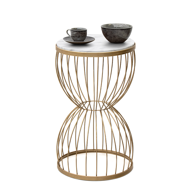 Βοηθητικό τραπεζάκι Pino Megapap μεταλλικό - Mdf χρώμα χρυσό - λευκό εφέ μαρμάρου 35x35x58εκ. Βοηθητικό τραπεζάκι Pino Megapap μεταλλικό - Mdf χρώμα χρυσό - λευκό εφέ μαρμάρου 35x35x58εκ.