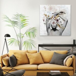 Πίνακας σε καμβά "Hidden Face" Megapap ψηφιακής εκτύπωσης 60x60x3 εκ. - Image 3