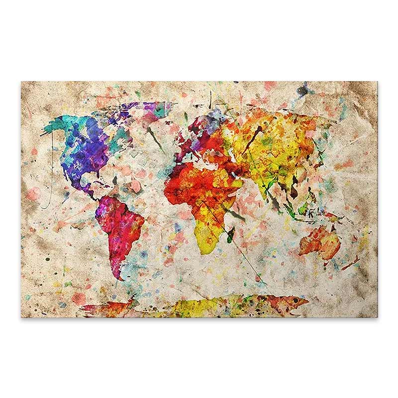 Πίνακας σε καμβά "Colorful World Map" Megapap ψηφιακής εκτύπωσης 75x50x3εκ. Πίνακας σε καμβά "Colorful World Map" Megapap ψηφιακής εκτύπωσης 75x50x3εκ.