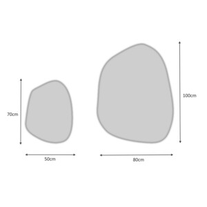 Σετ καθρεφτών τοίχου Denza Megapap 2 τμχ. χρώμα λευκό 100x80x2,2εκ. - Image 3