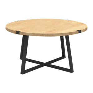 Τραπεζάκι σαλονιού Mauricio Megapap χρώμα φυσικό οξιάς - ανθρακί 78x78x43εκ. - Image 3