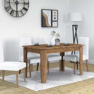 Τραπέζι Marlon Megapap επεκτεινόμενο χρώμα καρυδί 140+40x80x76εκ. - Image 2