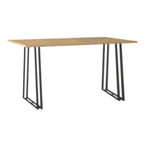 Τραπέζι Gable Megapap χρώμα φυσικό οξιάς - ανθρακί 140x80x76εκ. - Image 3