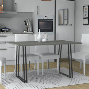 Τραπέζι Gable Megapap χρώμα γκρι σκυροδέματος 140x80x76εκ.