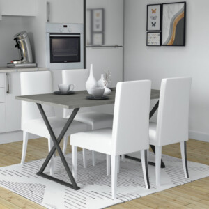 Τραπέζι Bette Megapap χρώμα γκρι σκυροδέματος 140x80x76εκ. - Image 2