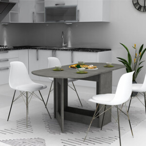 Τραπέζι Winslet Megapap επεκτεινόμενο χρώμα γκρι σκυροδέματος 34(63+63)x80x76εκ. - Image 2