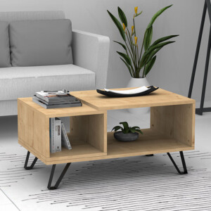 Τραπεζάκι σαλονιού Don Megapap χρώμα φυσικό οξιάς 90x55x44εκ.