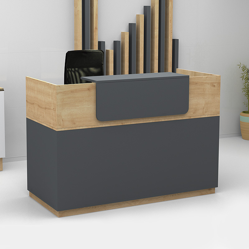 Γραφείο υποδοχής - reception Lemmon Megapap χρώμα φυσικό οξιάς - ανθρακί 160x70x110εκ. Γραφείο υποδοχής - reception Lemmon Megapap χρώμα φυσικό οξιάς - ανθρακί 160x70x110εκ.