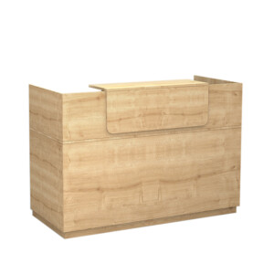 Γραφείο υποδοχής - reception Lemmon Megapap χρώμα φυσικό οξιάς 160x70x110εκ. - Image 3