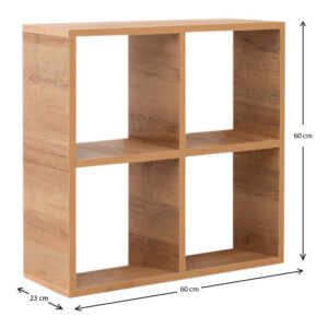 Βιβλιοθήκη Cube Megapap χρώμα pine oak 60x23x60εκ. - Image 4
