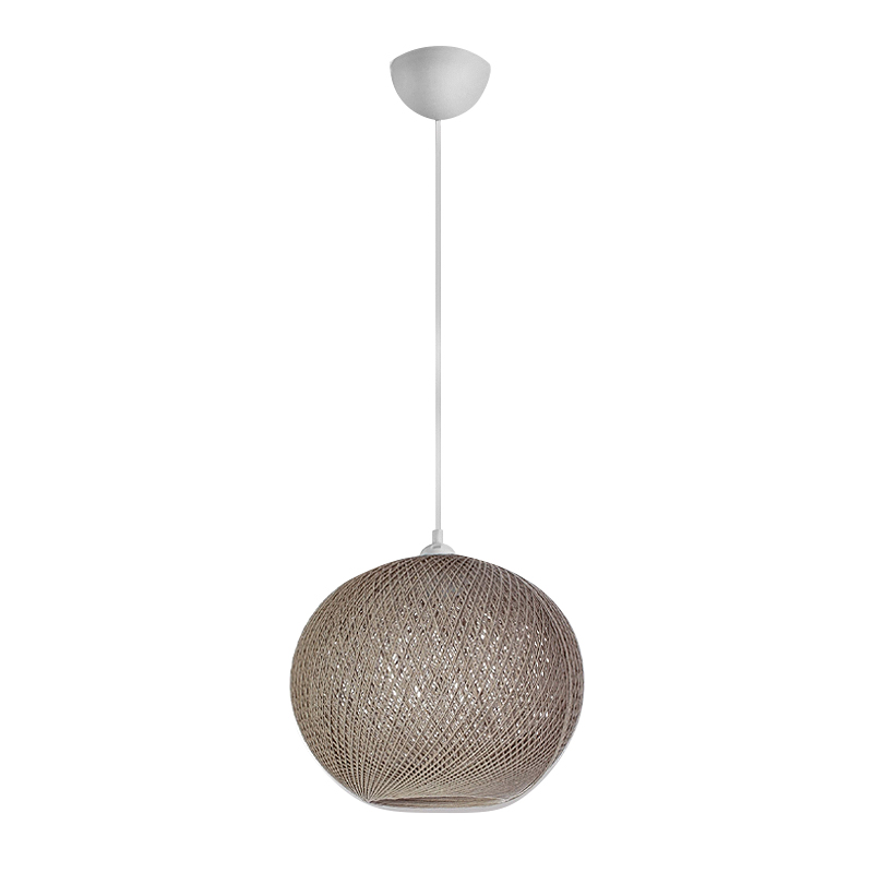 Φωτιστικό οροφής Gibson Megapap από σχοινί μονόφωτο χρώμα μόκα 30x23x70εκ. Φωτιστικό οροφής Gibson Megapap από σχοινί μονόφωτο χρώμα μόκα 30x23x70εκ.