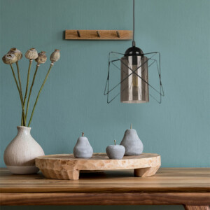 Φωτιστικό οροφής Indra Megapap E27 μεταλλικό μονόφωτο χρώμα μαύρο 15x15x70εκ. - Image 2