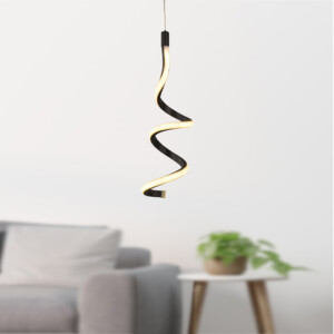 Φωτιστικό οροφής Led Aileen Megapap μεταλλικό μονόφωτο χρώμα μαύρο 12x12x80εκ. - Image 2