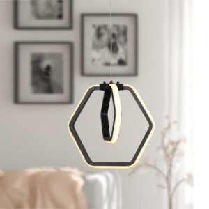 Φωτιστικό οροφής Led Holt Megapap μεταλλικό μονόφωτο χρώμα μαύρο 22x16x63εκ. - Image 2