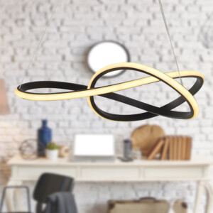 Φωτιστικό οροφής Led Luciano Megapap μεταλλικό μονόφωτο χρώμα μαύρο 47x40x60εκ. - Image 2