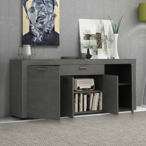 Μπουφές Joseph Megapap χρώμα γκρι σκυροδέματος 177x40x76εκ. - Image 2