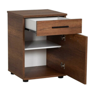 Κομοδίνο - Συρταριέρα γραφείου Trendline Megapap χρώμα καρυδί 40x39x57εκ. - Image 3