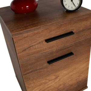 Κομοδίνο - Συρταριέρα γραφείου Trendline Megapap χρώμα καρυδί 40x39x57εκ. - Image 4