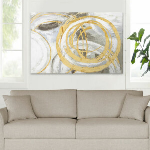 Πίνακας σε καμβά "Exotic Circles" Megapap ψηφιακής εκτύπωσης 140x100x3εκ. - Image 2