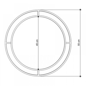 Καθρέφτης τοίχου Bubble Megapap αλουμινίου χρώμα χρυσό 57x2x57εκ. - Image 3