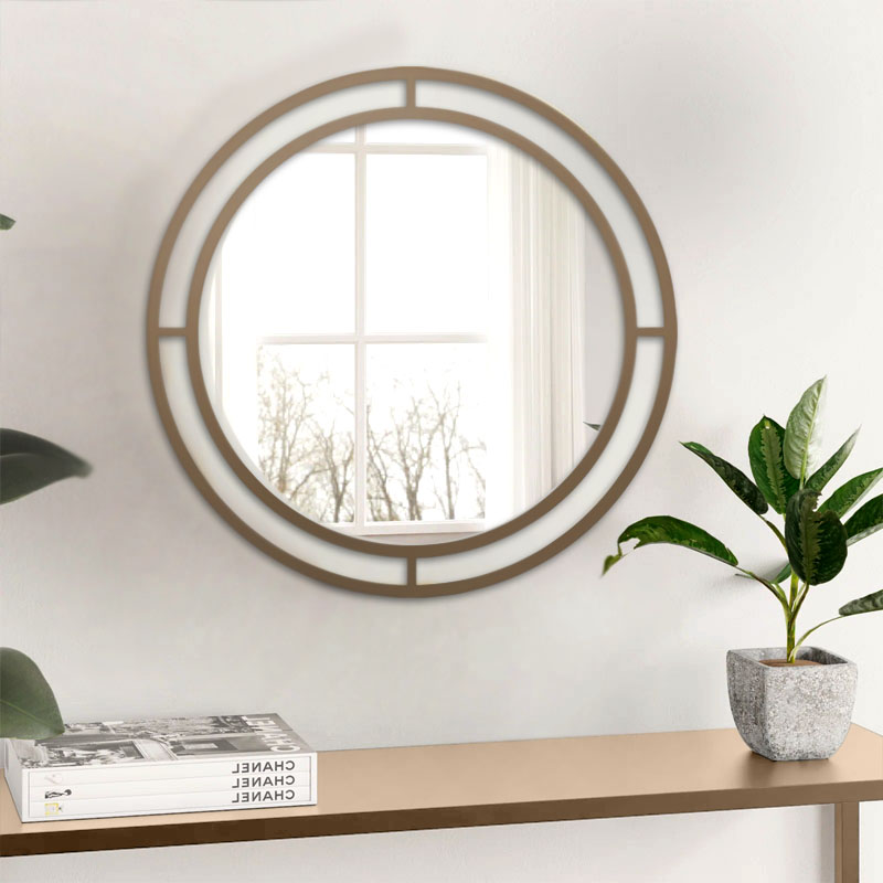 Καθρέφτης τοίχου Bubble Megapap αλουμινίου χρώμα χρυσό 57x2x57εκ. Καθρέφτης τοίχου Bubble Megapap αλουμινίου χρώμα χρυσό 57x2x57εκ.