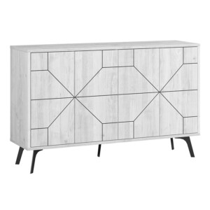 Μπουφές Dune Megapap χρώμα λευκό αντικέ 123x35x77,4εκ. - Image 5