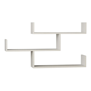 Ραφιέρα τοίχου Tibet Megapap χρώμα λευκό 119x22x66εκ. - Image 2