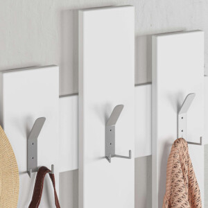 Κρεμάστρα τοίχου Wave Megapap χρώμα λευκό 64x4x81εκ. - Image 2