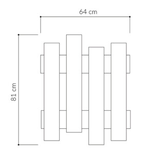 Κρεμάστρα τοίχου Wave Megapap χρώμα λευκό 64x4x81εκ. - Image 4