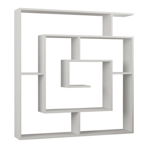 Βιβλιοθήκη Labirent Megapap χρώμα λευκό 125x22x129εκ. - Image 2