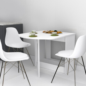 Τραπέζι Winslet Megapap επεκτεινόμενο χρώμα λευκό 34(63+63)x80x76εκ. - Image 2