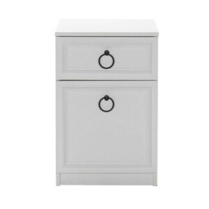 Κομοδίνο Hampton Megapap χρώμα λευκό 40x38x63εκ. - Image 4