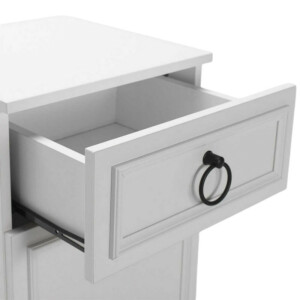 Κομοδίνο Hampton Megapap χρώμα λευκό 40x38x63εκ. - Image 6