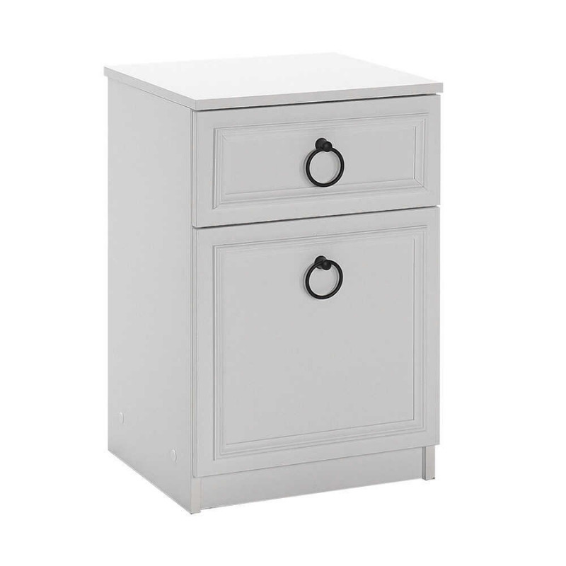 Κομοδίνο μελαμίνης Hampton Megapap χρώμα λευκό 40x38x63εκ. Κομοδίνο μελαμίνης Hampton Megapap χρώμα λευκό 40x38x63εκ.