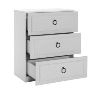 Συρταριέρα Hampton Megapap χρώμα λευκό 72x44x93εκ. - Image 3