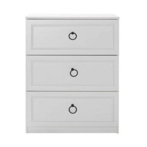 Συρταριέρα Hampton Megapap χρώμα λευκό 72x44x93εκ. - Image 5