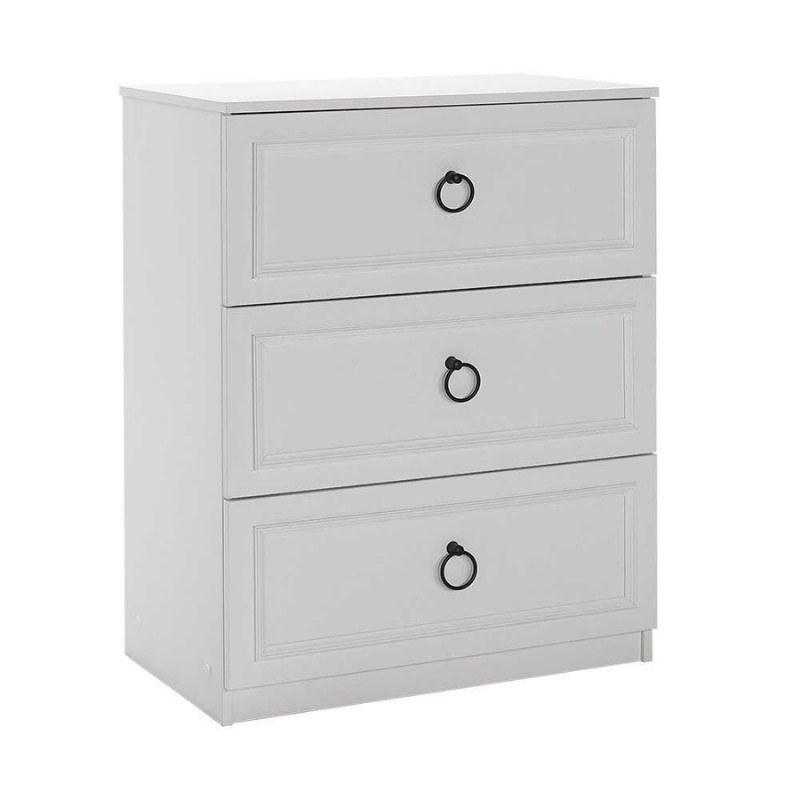 Συρταριέρα μελαμίνης Hampton Megapap χρώμα λευκό 72x44x93εκ. Συρταριέρα μελαμίνης Hampton Megapap χρώμα λευκό 72x44x93εκ.