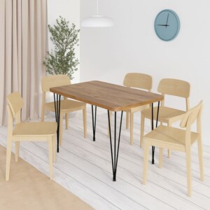 Τραπέζι Roger Megapap Mdf - μεταλλικό χρώμα ακακίας 120x70x75εκ. - Image 2