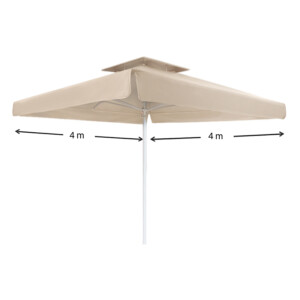 Ομπρέλα επαγγελματική Juno Megapap τηλεσκοπική αλουμινίου χρώμα εκρού 4x4m. - Image 8