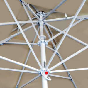 Ομπρέλα επαγγελματική Juno Megapap τηλεσκοπική αλουμινίου χρώμα εκρού 3x3m. - Image 4