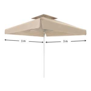 Ομπρέλα επαγγελματική Juno Megapap τηλεσκοπική αλουμινίου χρώμα εκρού 3x3m. - Image 8