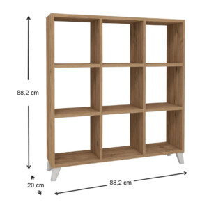 Βιβλιοθήκη Saul Megapap χρώμα pine oak 88,2x20x88,2εκ. - Image 5