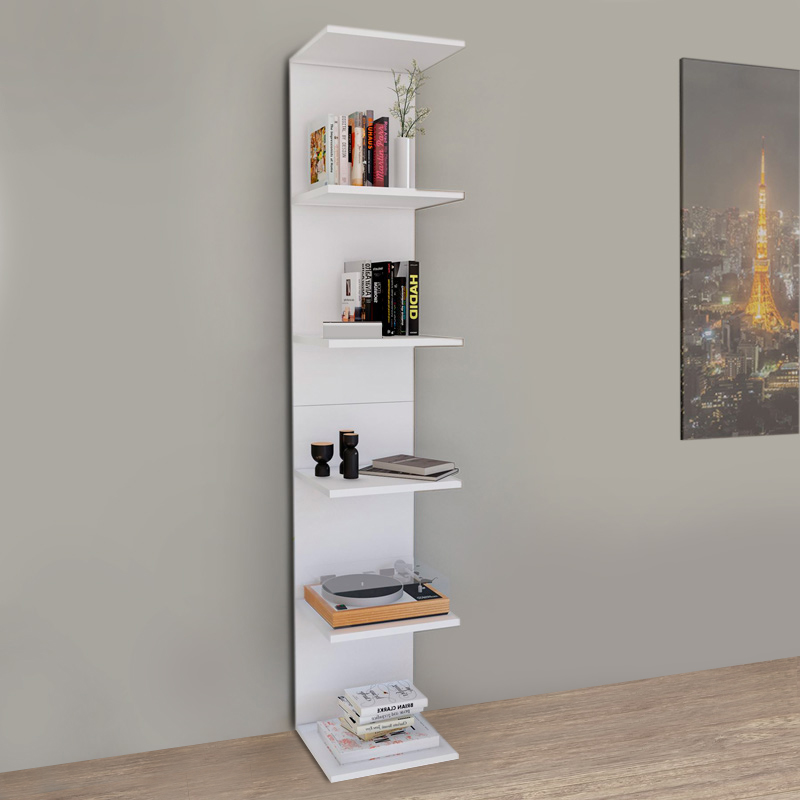 Βιβλιοθήκη - Ραφιέρα τοίχου μελαμίνης Ogden Megapap χρώμα λευκό 34