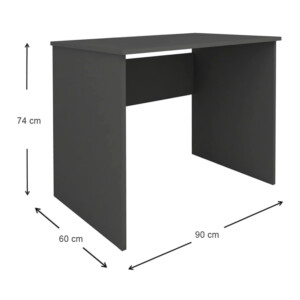 Γραφείο εργασίας Kalen Megapap χρώμα ανθρακί 90x60x74εκ. - Image 4