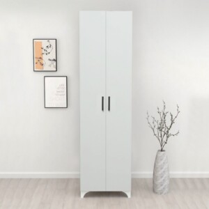 Ντουλάπα - Παπουτσοθήκη Lilly Megapap χρώμα λευκό 49x32x178εκ. - Image 4