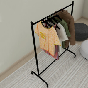 Επιδαπέδια κρεμάστρα Silman Megapap μεταλλική χρώμα μαύρο 104x48x137εκ. - Image 3