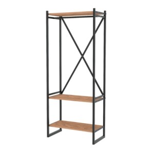 Έπιπλο εισόδου - Κρεμάστρα Zula Megapap μεταλλική - μελαμίνης χρώμα μαύρο - pine oak 66x30x160εκ. - Image 5