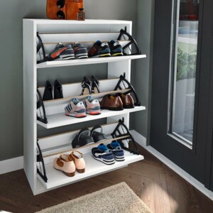 Παπουτσοθήκη Nave Megapap 18 ζευγών χρώμα λευκό 73,6x24x110εκ. - Image 3