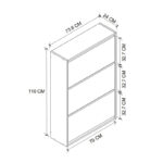Παπουτσοθήκη Nave Megapap 18 ζευγών χρώμα pine oak 73,6x24x110εκ. - Image 7