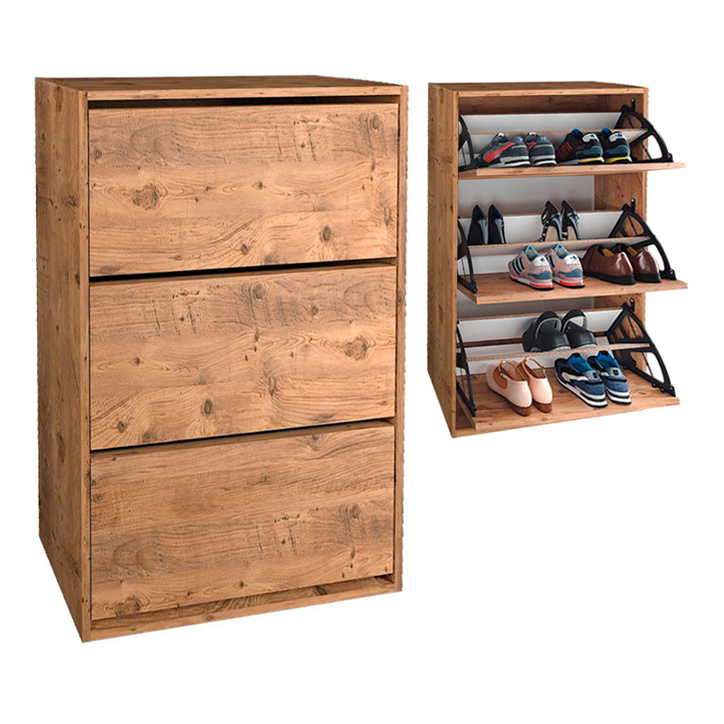 Παπουτσοθήκη Nave Megapap 18 ζευγών χρώμα pine oak 73 Παπουτσοθήκη Nave Megapap 18 ζευγών χρώμα pine oak 73